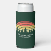 Forest Sunset Camping Custom Family Reunion Seltzer Blikjeskoeler (Seltzer Voorkant)