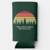 Forest Sunset Camping Custom Family Reunion Seltzer Blikjeskoeler (Achterkant)