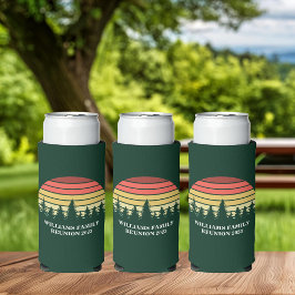 Forest Sunset Camping Custom Family Reunion Seltzer Blikjeskoeler