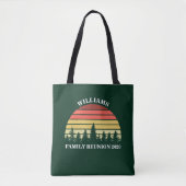 Forest Sunset Camping Custom Family Reunion Tote Bag (Voorkant)