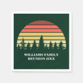 Forest Sunset Custom Family Reunion Camping Party Servet (Voorkant)