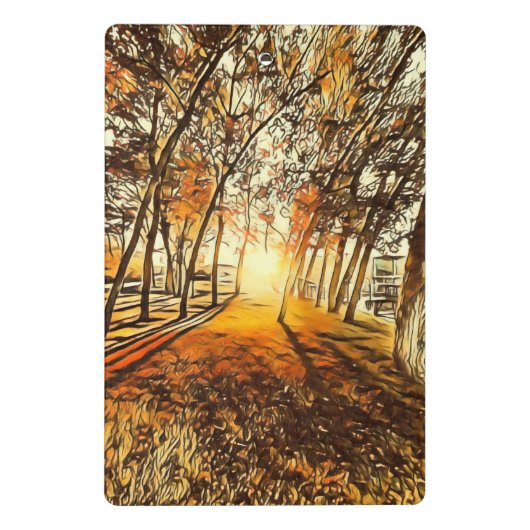 Forest Sunset Mini Klembord (Achterkant)