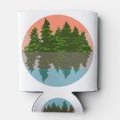 Forest Sunset Natuur Pine Trees Blikjeskoeler (Achterkant)