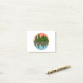 Forest Sunset Natuur Pine Trees Post-it® Notes (Op bureau)