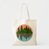 Forest Sunset Natuur Pine Trees Tote Bag (Voorkant)