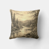 Forest Sunset Throw Pillow Cover Kussen (Achterkant)