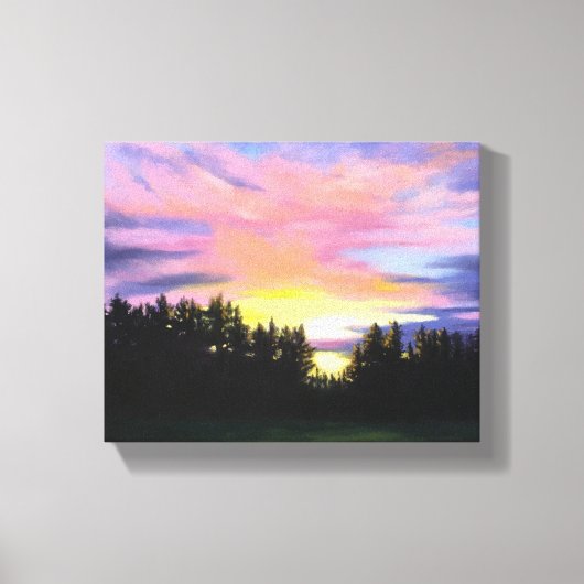 Forest Sunset Wrapped Canvas Print (Voorkant)