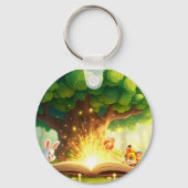 "Forest Tales Keychain – Enchanted Woodland Story (Achterkant)