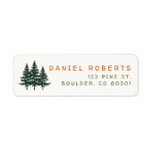 Forest Theme Birthday Invitation Return Labels (Voorkant)