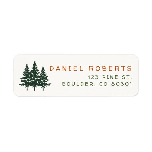Forest Theme Birthday Invitation Return Labels (Voorkant)