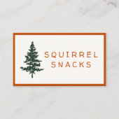 Forest Theme Party Snack Kaarten - Squirrel Snacks Plaatskaartje (Voorkant)