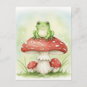 Forest Throne Frog Mushroom Briefkaart Postcrossin (Voorkant)