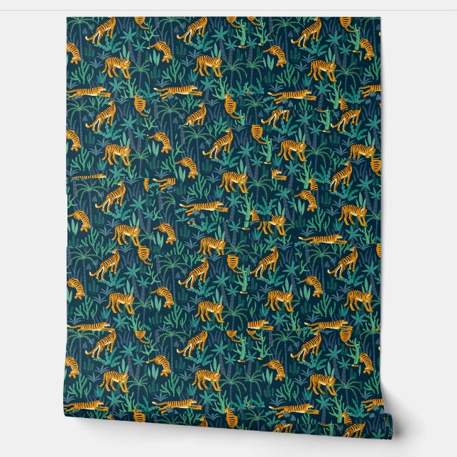 FOREST TIGER AVONTUUR SCHIL EN STICK BEHANG (Afrollen)