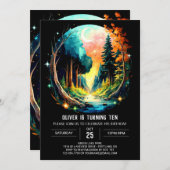 Forest Timber Wonderland Verjaardag Kaart (Voorkant / Achterkant)