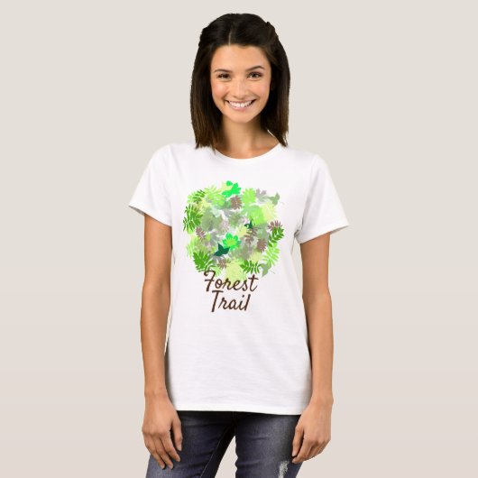 Forest Trail Bladeren T-shirt (Voorkant volledig)