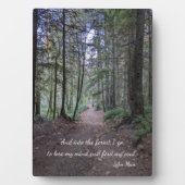 Forest Trail Foto van John Muir Quote Fotoplaat (voorkant)