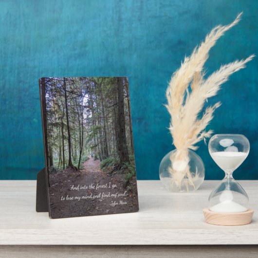 Forest Trail Foto van John Muir Quote Fotoplaat (Zijkant)