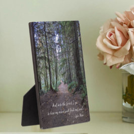 Forest Trail Foto van John Muir Quote Fotoplaat