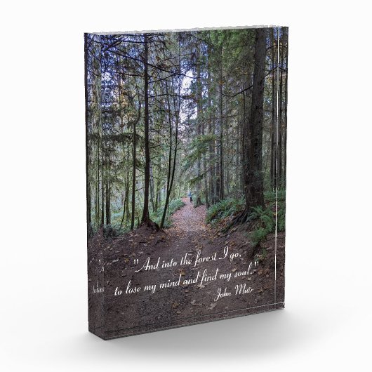 Forest Trail John Muir Quote Fotoblokken (Links)