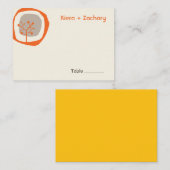 Forest Tree Ring Modern Herfst Autumn Wedding Part Plaatskaartje (Voorkant / Achterkant)