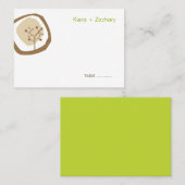 Forest Tree Ring Modern Herfst Autumn Wedding Part Plaatskaartje (Voorkant / Achterkant)