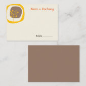 Forest Tree Ring Modern Herfst Autumn Wedding Part Plaatskaartje (Voorkant / Achterkant)