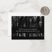 Forest Tree Silhouette - Hartelijk dank - Kaart Notitiekaartje (Voorkant / Achterkant in situ)