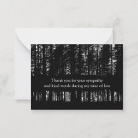 Forest Tree Silhouette - Hartelijk dank - Kaart