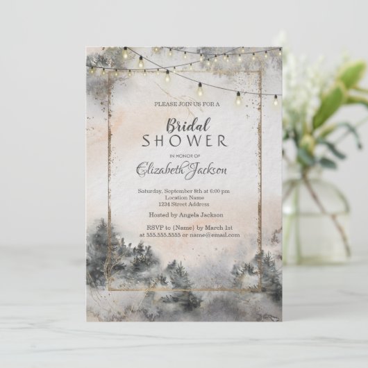 Forest Tree String Lights Kaart (Staand voorkant)