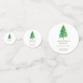 Forest Tree Waterverf Flower Favoriete bruiloft Confetti (Voorkanten)