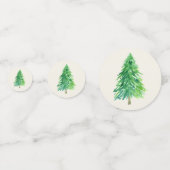 Forest Tree Waterverf Flower Favoriete bruiloft Confetti (Achterkanten)