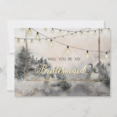 Forest Tree Woodland String Lights Kaart (Voorkant)