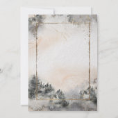 Forest Tree Woodland String Lights RSVP Kaart (Achterkant)