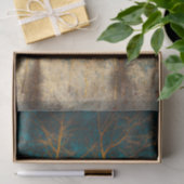 Forest Trees Blauwgroen Sky Winter Woodland Negati Tissuepapier (Geschenk)