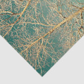 Forest Trees Blauwgroen Sky Winter Woodland Tissuepapier (Detail)