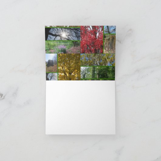 Forest/Trees Collage Bedankkaart (Binnen)
