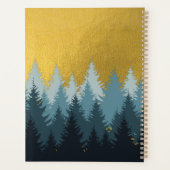 Forest Trees Golden Landscape Appointbook Planner (Achterkant)