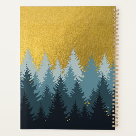Forest Trees Golden Landscape Appointbook Planner (Achterkant)