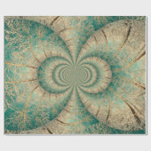 Forest Trees Green Brown Winter Woodland Cadeaupapier (Vlak)