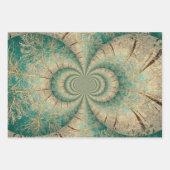 Forest Trees Green Brown Winter Woodland Inpakpapier Vel (Voorkant 2)