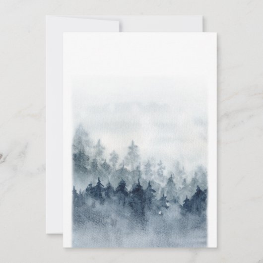 Forest Trees Monogrammed Notitiekaartje (Achterkant)