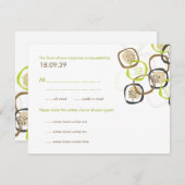 Forest Trees & Rings Wedding (R) RSVP Reply Card (Voorkant / Achterkant)