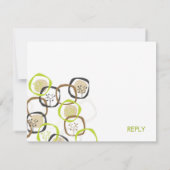 Forest Trees & Rings Wedding (R) RSVP Reply Card Kaartje (Achterkant)