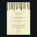 Forest Trees Wedding Menu Card - Green -<br><div class="desc">Dit unieke en griezelige collectie van de Bot-bruiloft van berryberrynice.com is de perfecte keuze om je magische dag te vieren. Meer kleuren en overeenkomend collectie zijn beschikbaar op berryberrynice.com.

Uitzicht het volledige Collectie Boten (beschikbaar in groen en oranje)</div>