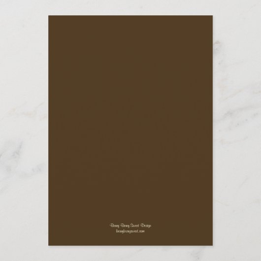 Forest Trees Wedding Menu Kaart - Sinaasappel - (Achterkant)