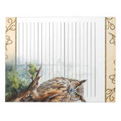 Forest Uil Woodland Animals Natuur Thema Notitiebl Notitieblok (Voorkant)