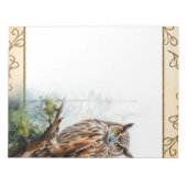 Forest Uil Woodland Animals Natuur Thema Notitiebl Notitieblok (Voorkant)
