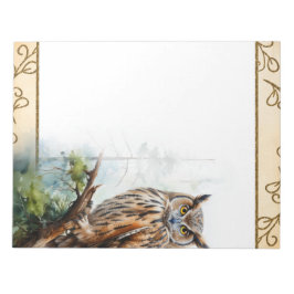 Forest Uil Woodland Animals Natuur Thema Notitiebl Notitieblok
