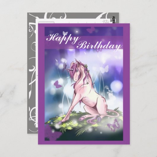 Forest Unicorn Briefkaart (Voorkant / Achterkant)