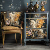 Forest Unicorn Golden Wings Woodland Upcycling Tissuepapier